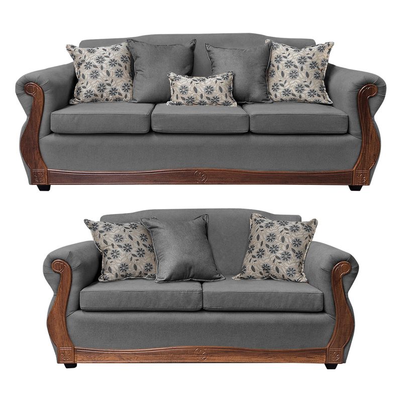 AMERICA DECORA - Living 4-3 Gran Santi Chenille Gris X