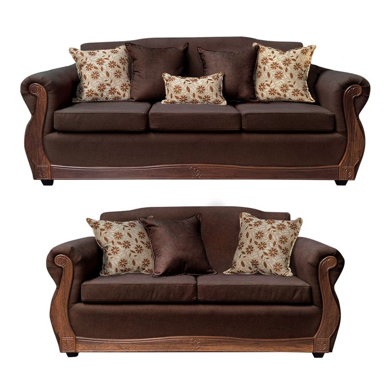 AMERICA DECORA - Living 4-3 Gran Santi Chenille Café Oscuro X
