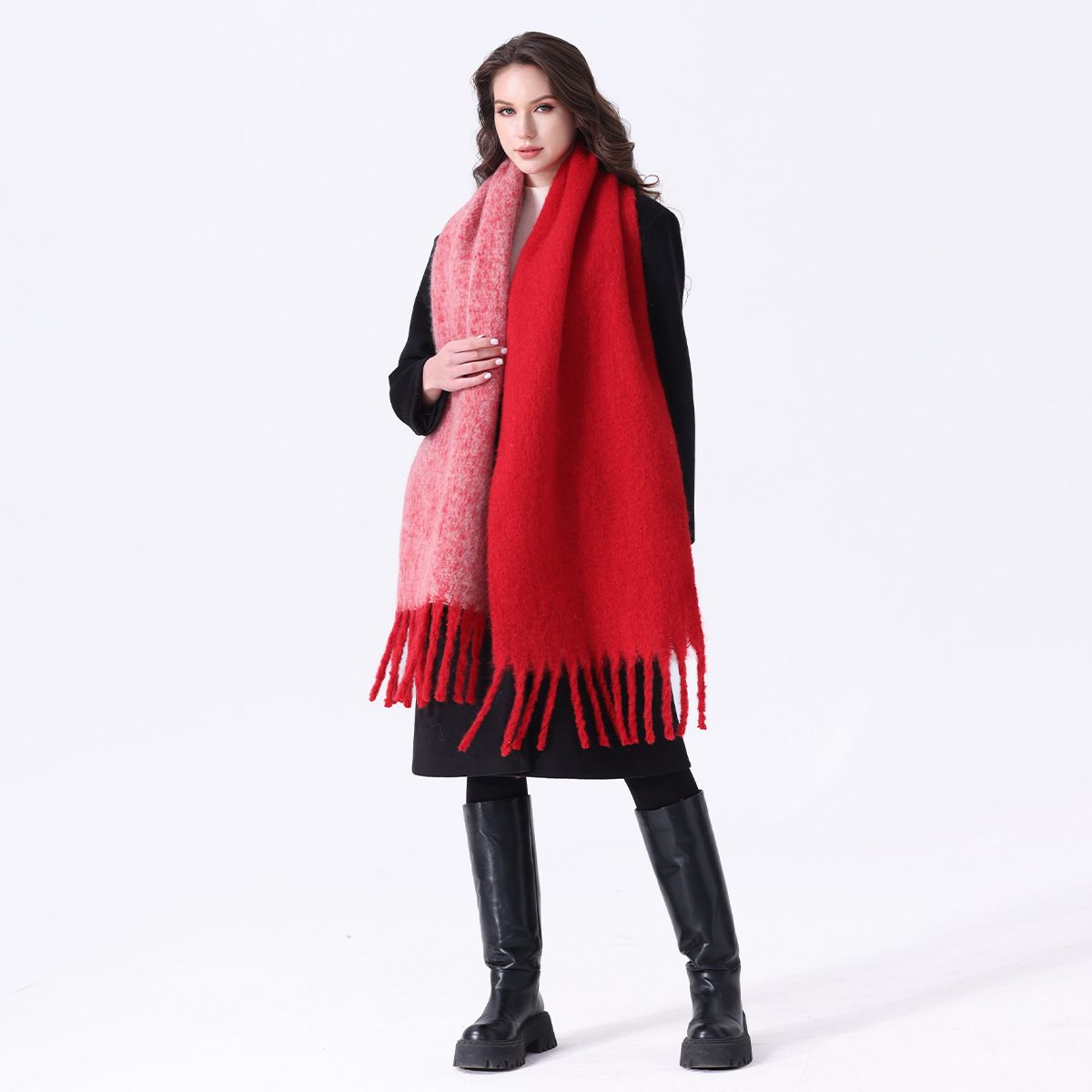 BLWOENS - Bufanda de mujer de invierno - Rosa