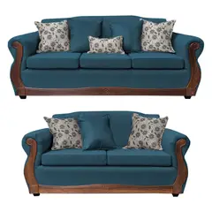 AMERICA DECORA - Living 4-3 Gran Santi Chenille Azul X