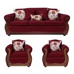 AMERICA DECORA - Living 4-1-1 Gran Santi Chenille Rojo X