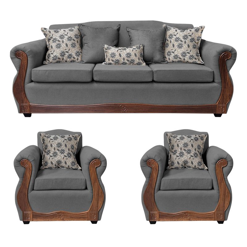 AMERICA DECORA - Living 4-1-1 Gran Santi Chenille Gris X