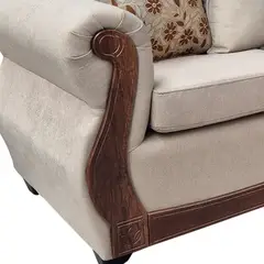 AMERICA DECORA - Sofá Para 3 Personas Gran Santi Chenille Beige X