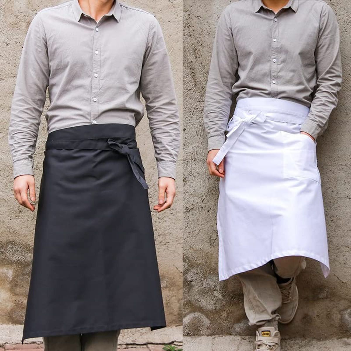 EDWINAYY - Delantales Cocina Camareros Ropa De Trabajo Impermeable