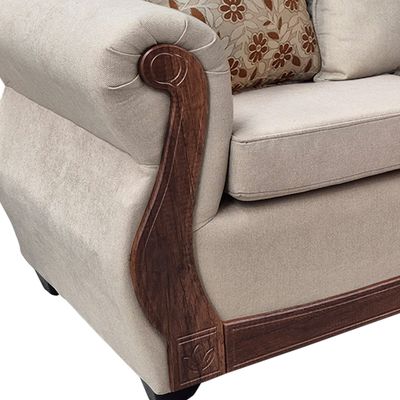 Imagen 2 del producto Sofá Con Resorte Estructural 4 Cuerpos Gran Santi Chenille Beige X