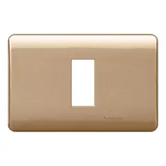 SCHNEIDER ELECTRIC - Placa 1 Puesto Genesis Dorado Schneider Pack 2 Unidades