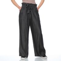 PANTALON LYOCELL WIDE LEG TIRO ALTO PRETINA ELASTICADA CON LAZO
