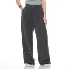 WADOS - PANTALON WIDE LEG LYOCELL TIRO ALTO PRETINA ELASTICADA