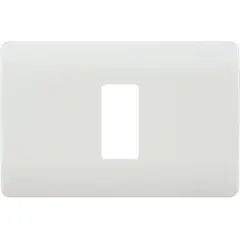 SCHNEIDER ELECTRIC - Placa 1 Puesto con soporte Schneider Genesis Blanco Pack 5 Un