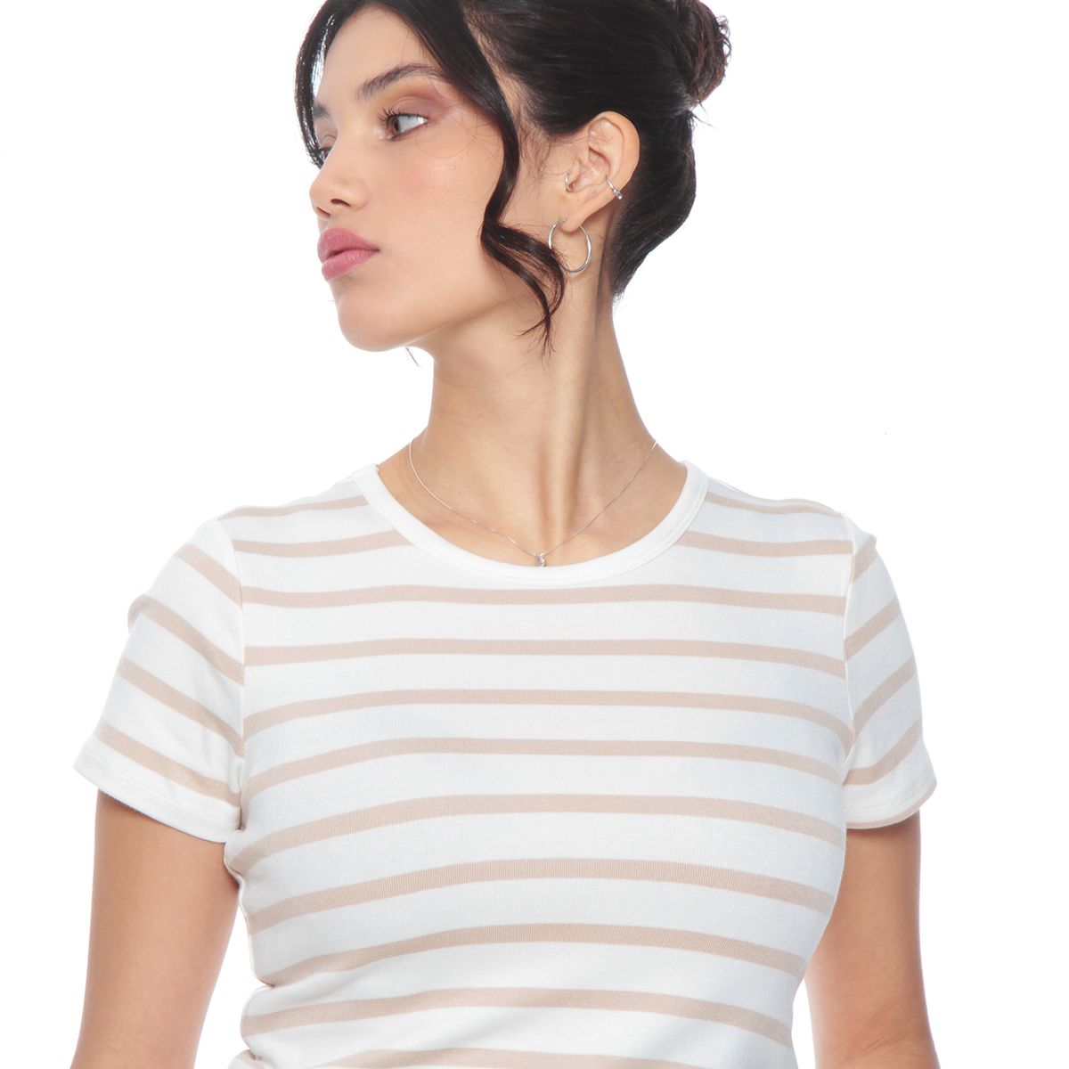 WADOS - POLERA MANGA CORTA LISTADA ESCOTE REDONDO