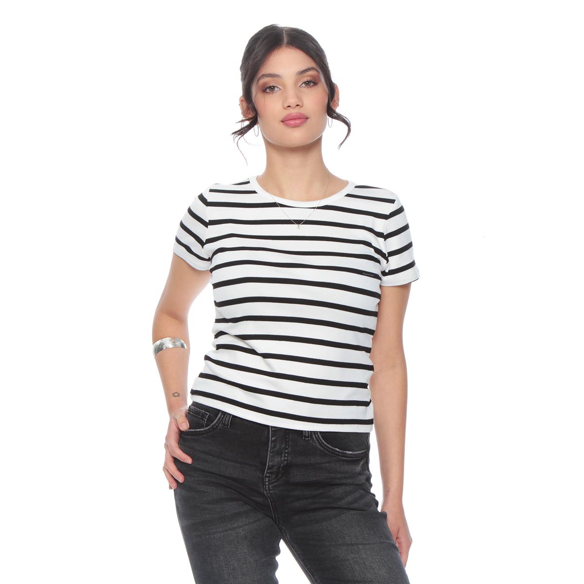 WADOS - POLERA MANGA CORTA LISTADA ESCOTE REDONDO