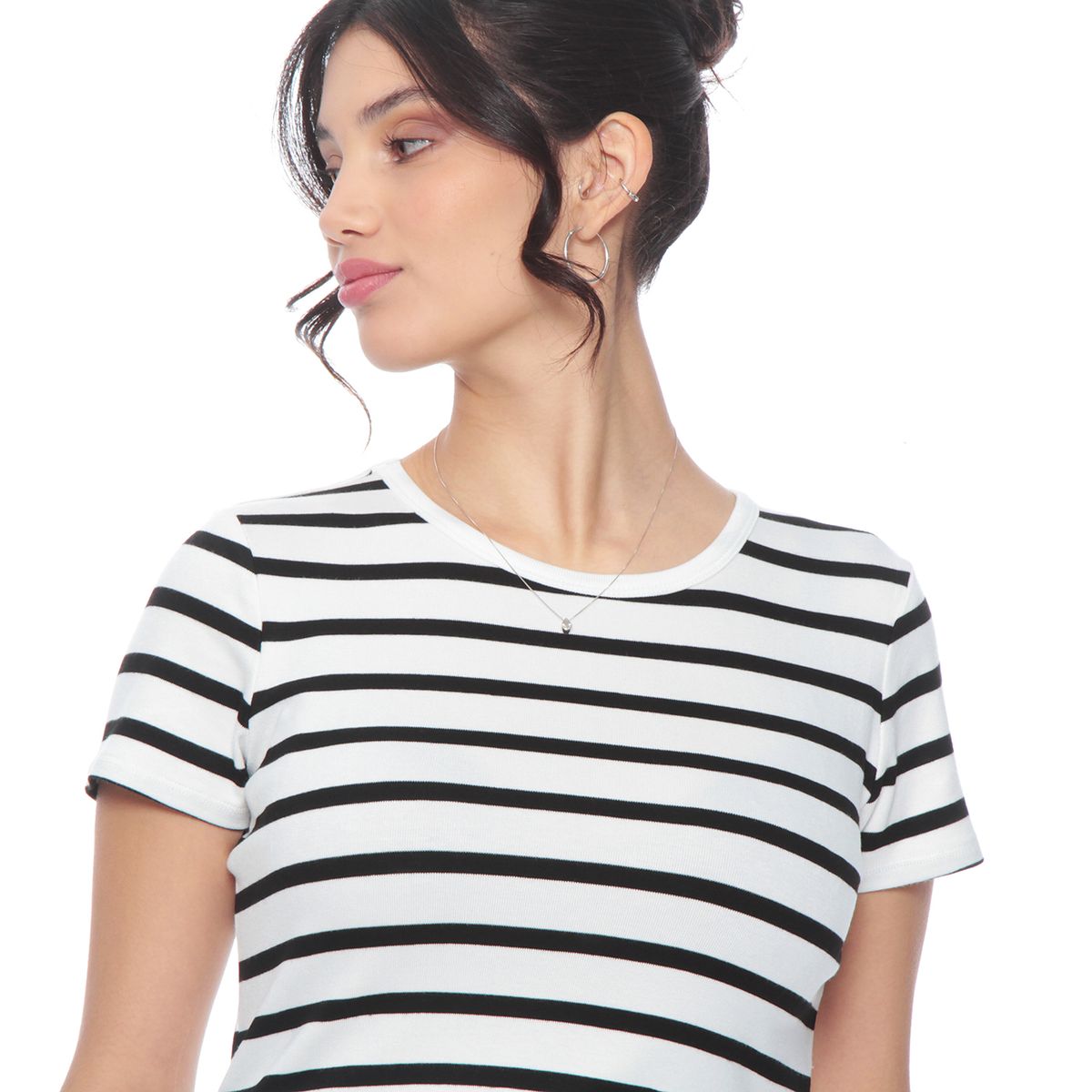 WADOS - POLERA MANGA CORTA LISTADA ESCOTE REDONDO