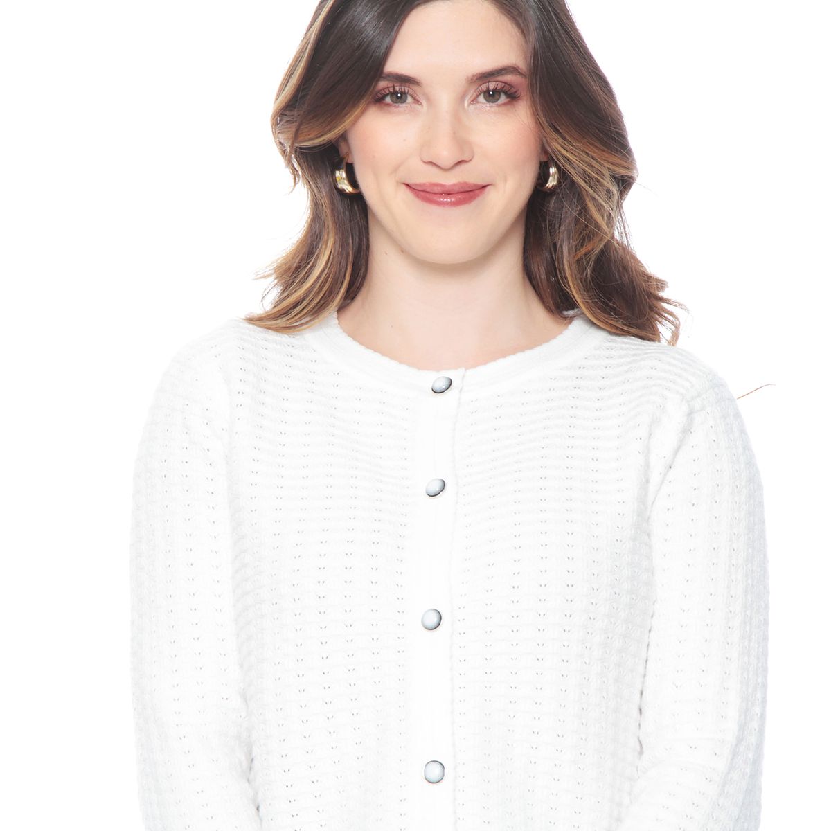 WADOS - CHALECO MANGA LARGA ABOTONADA ESCOTE REDONDO