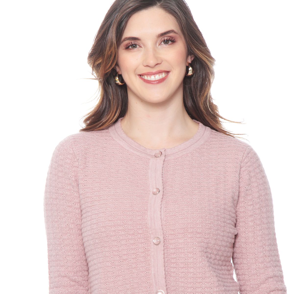 WADOS - CHALECO MANGA LARGA ABOTONADA ESCOTE REDONDO