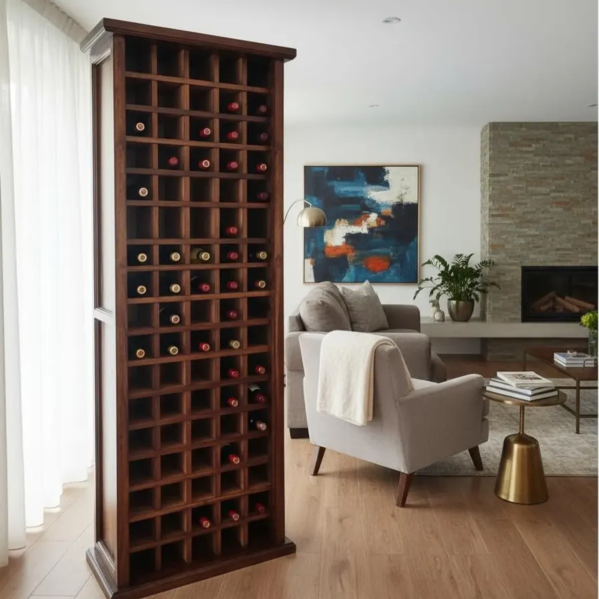 GENERICO - Cava Vinos Madera Capacidad 85 Botellas