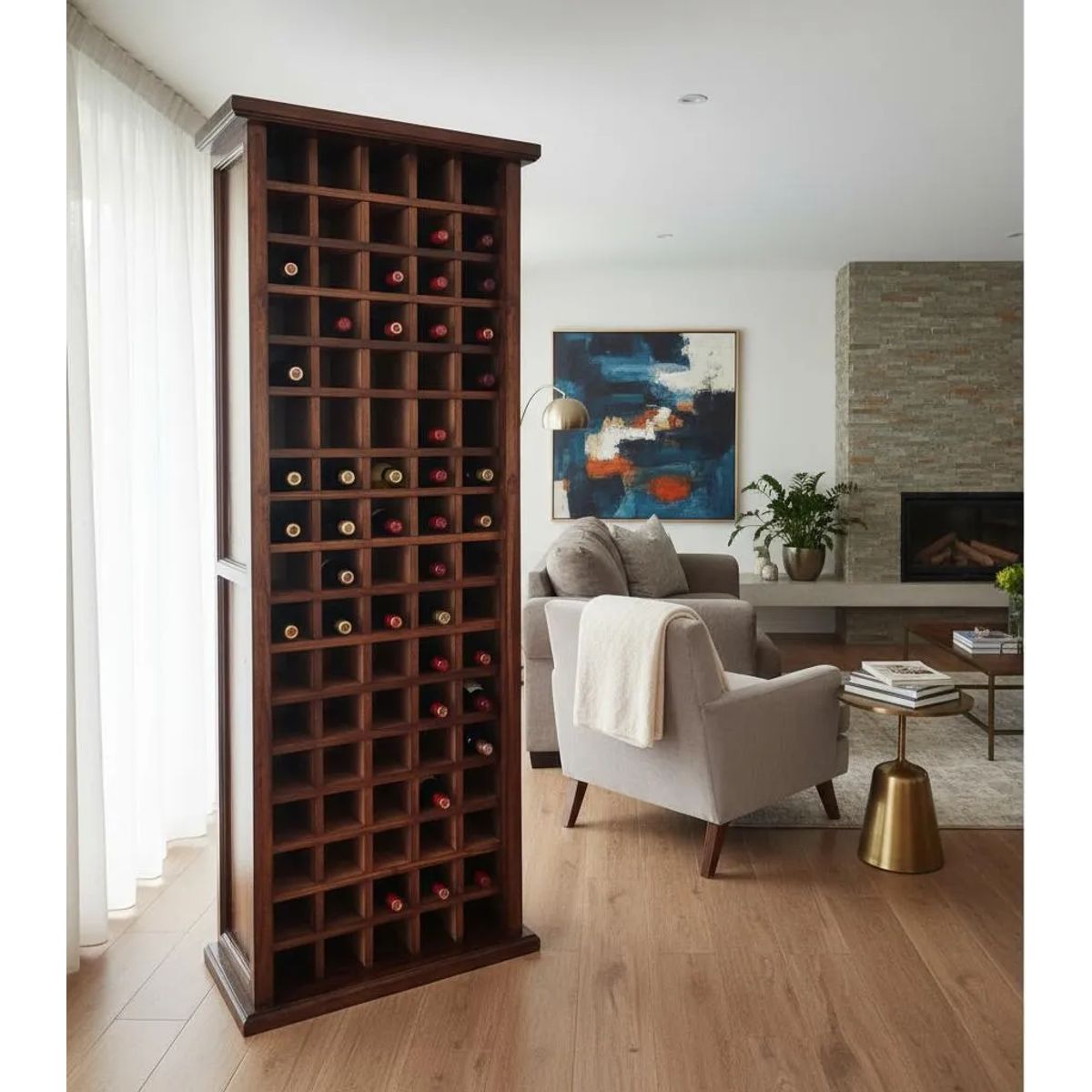 GENERICO - Cava Vinos Madera Capacidad 85 Botellas