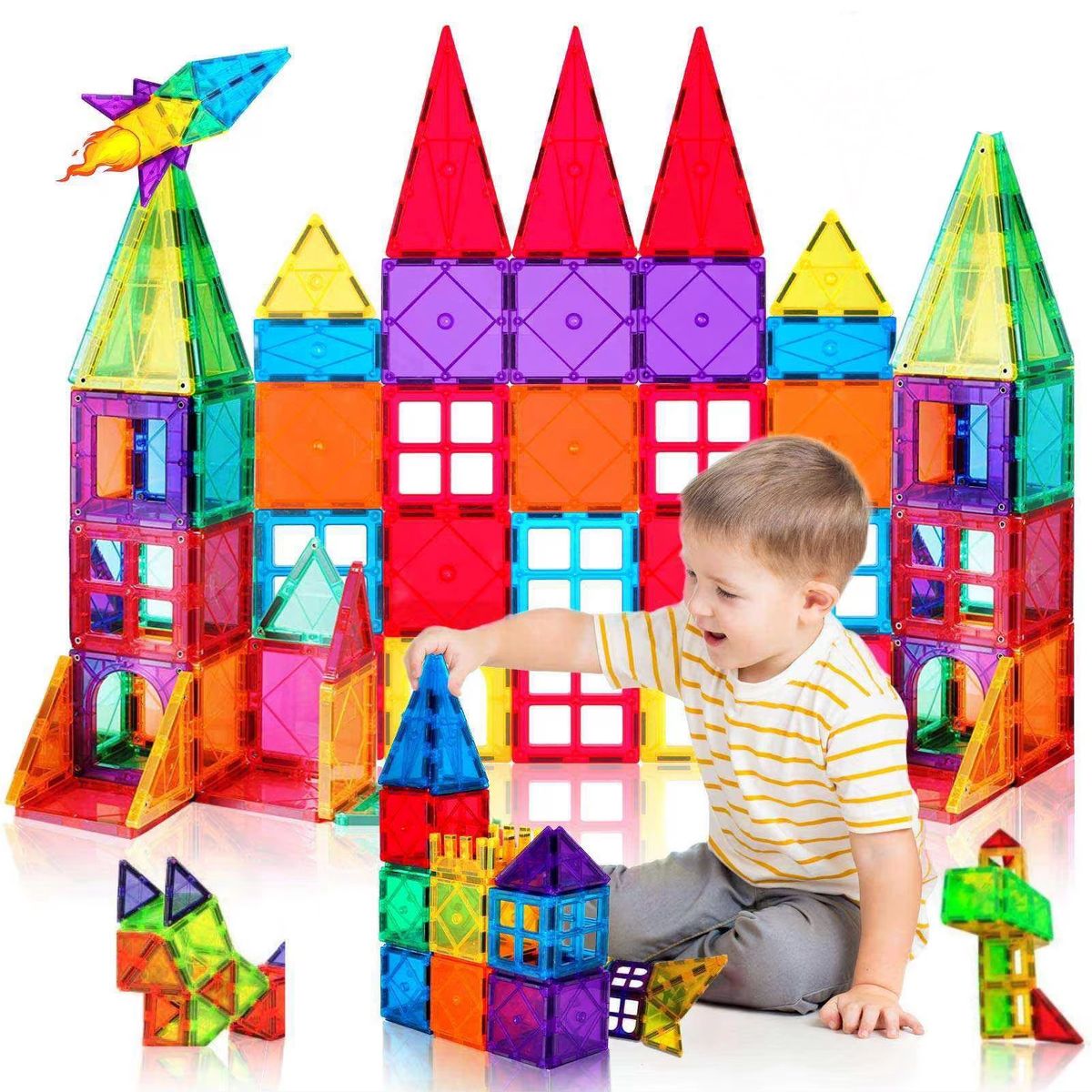 GENERICO - Bloques magnericos 60pcs 3D armables con imanes