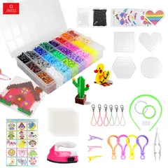 ANIKIDS - Kit 6400 Hama Perler Beads 5mm 26 Color Con Mini Plancha