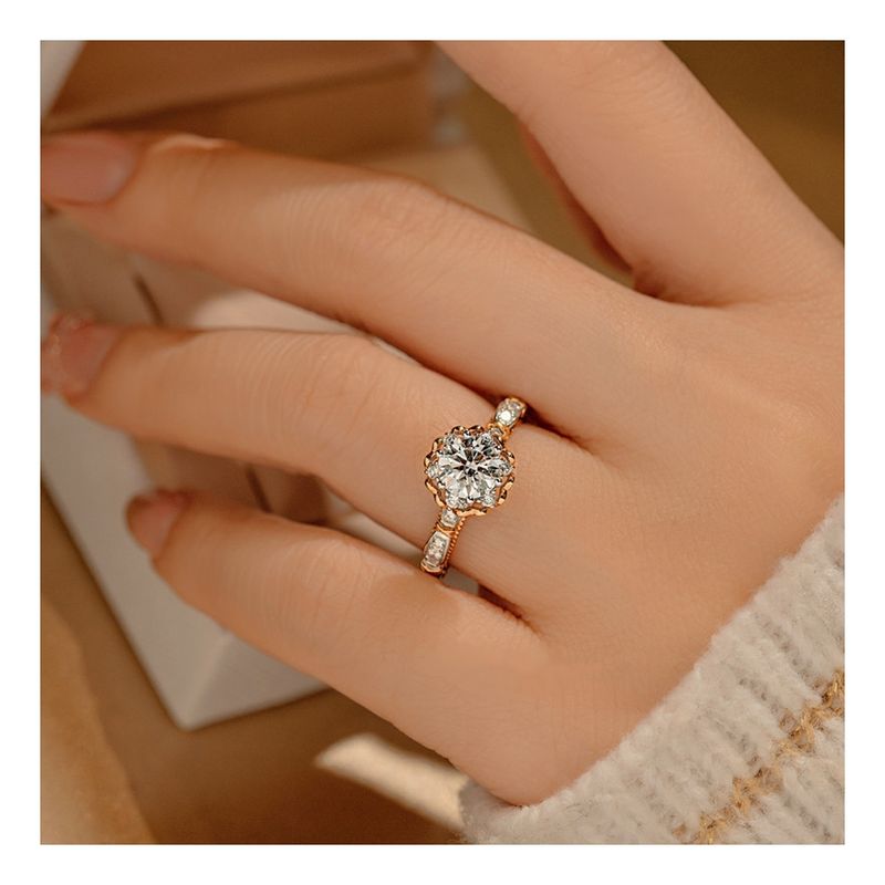ZG JOYAS - Anillo Ajustable Princesa Zirconia 1 Ct Mujer