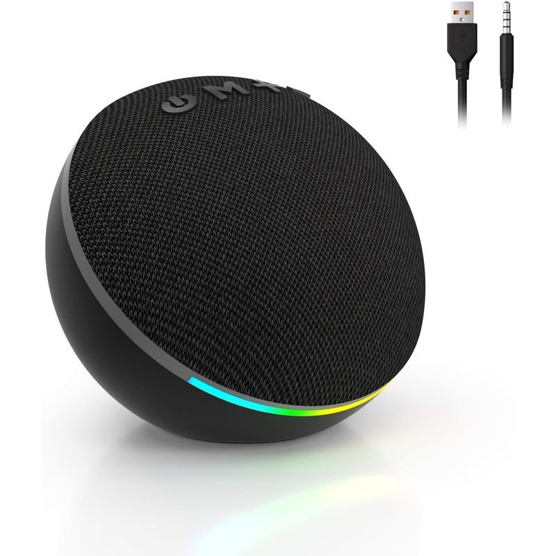 CASTLEN - Altavoces Bluetooth Para Ordenador Con 4 Modos de Luz LED de Colores