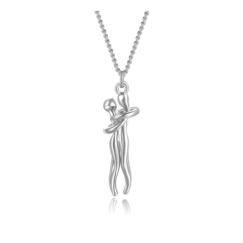 ZG JOYAS - Collar Pareja Novios Abrazados Amor Regalo San Valentin