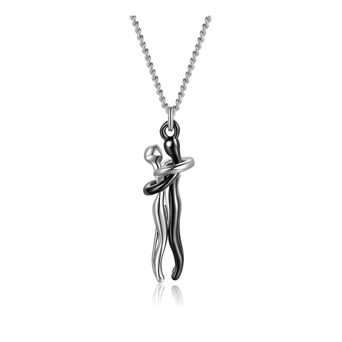 ZG JOYAS - Collar Pareja Novios Abrazados Amor Regalo San Valentin