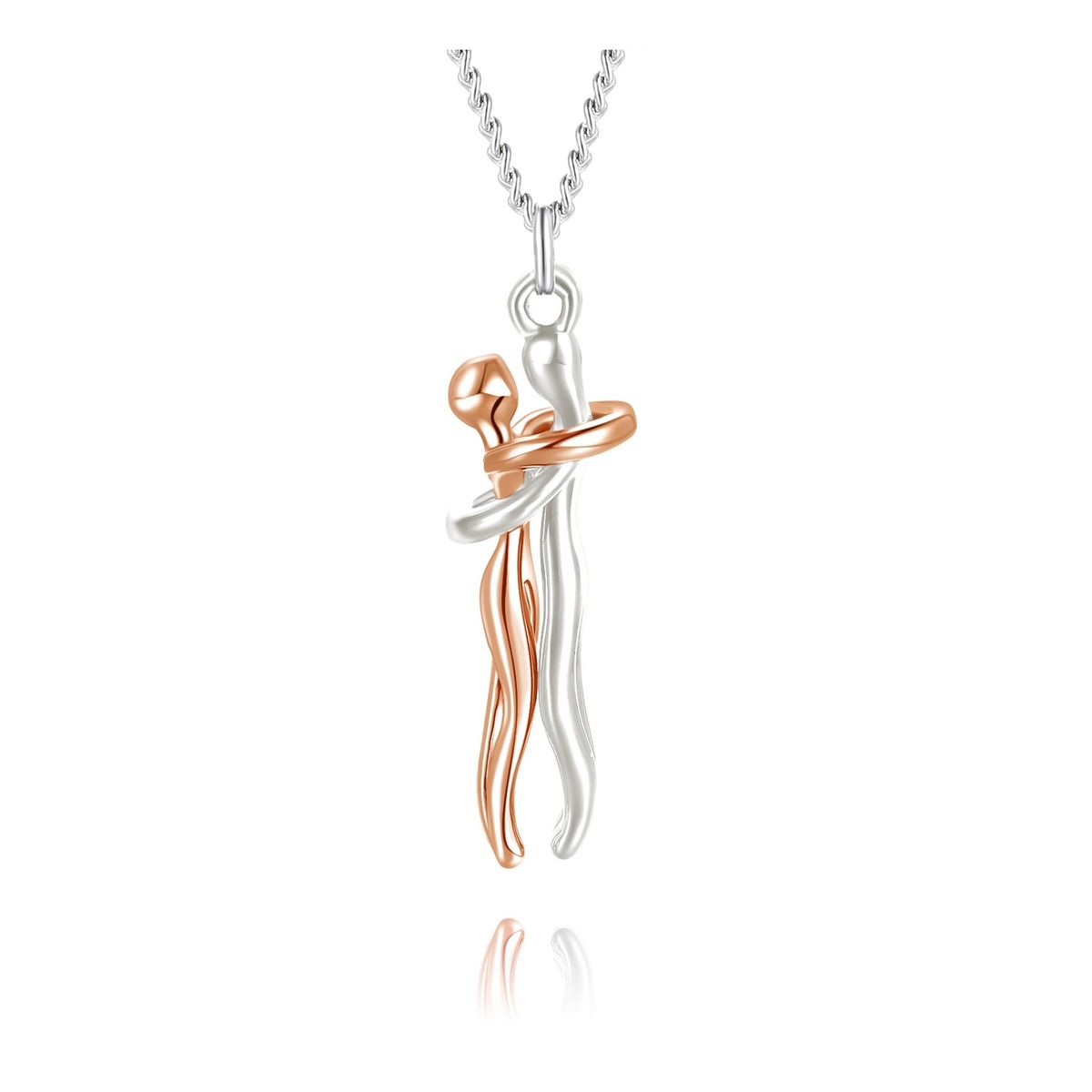 ZG JOYAS - Collar Pareja Novios Abrazados Amor Regalo San Valentin