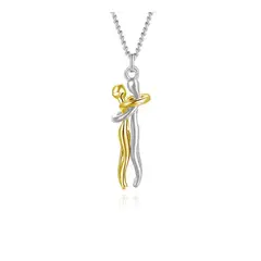 ZG JOYAS - Collar Pareja Novios Abrazados Amor Regalo San Valentin