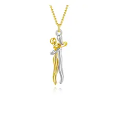 ZG JOYAS - Collar Pareja Novios Abrazados Amor Regalo San Valentin