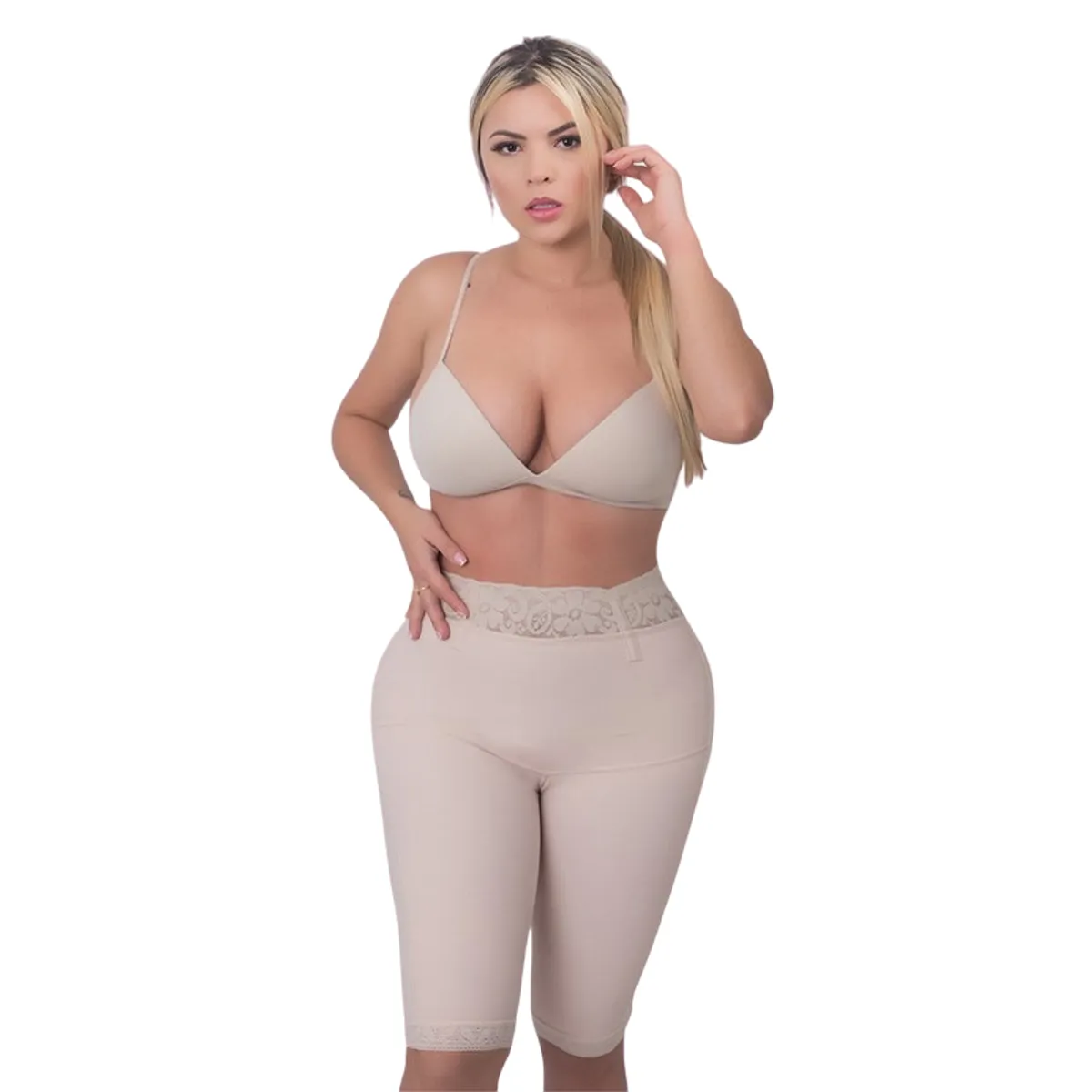 CINTURA SONADA - Faja Short Larga Moldeadora de Piernas y Gluteos Colombiana