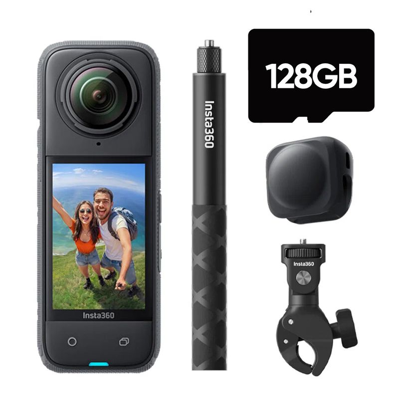 INSTA 360 - Insta360 Paquete de motocicleta X4 Con Tarjeta MicroSD de 128GB