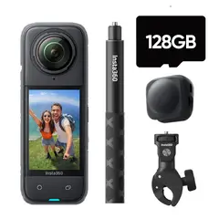 INSTA 360 - Insta360 Paquete de motocicleta X4 Con Tarjeta MicroSD de 128GB