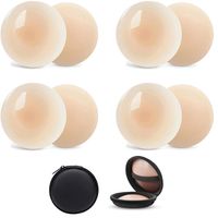 Cubre Pezón De Silicona Reutilizable 4 Pares +estuche