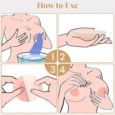 Imagen 2 del producto Cubre Pezón De Silicona Reutilizable 4 Pares +estuche