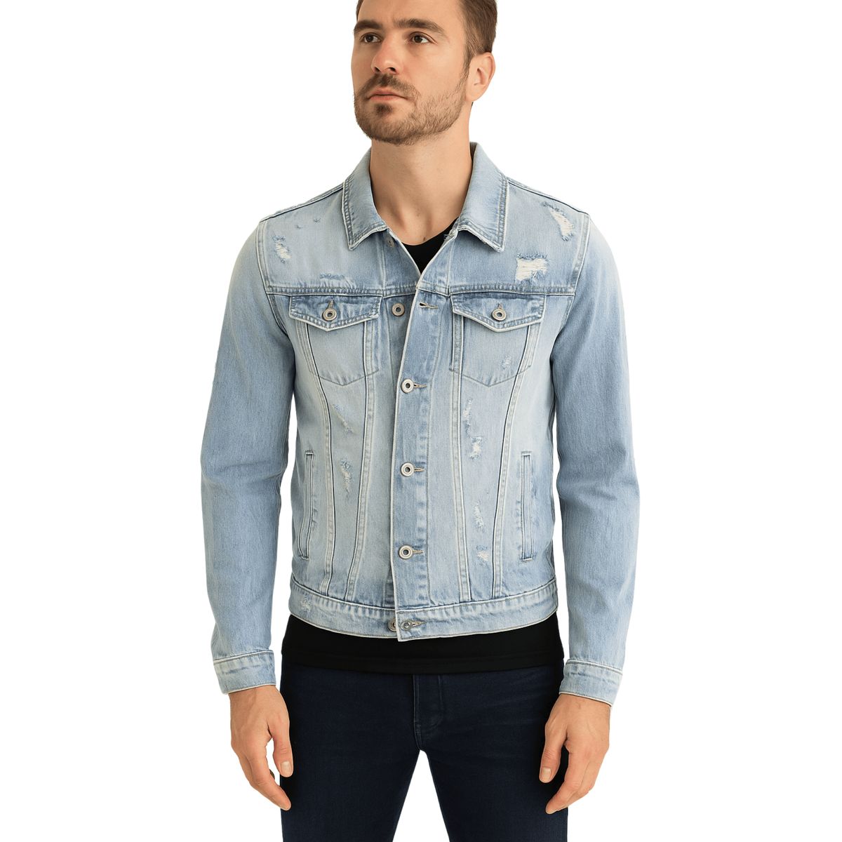 D'JOE - Chaqueta Jeans Mezclilla Hombre Slim