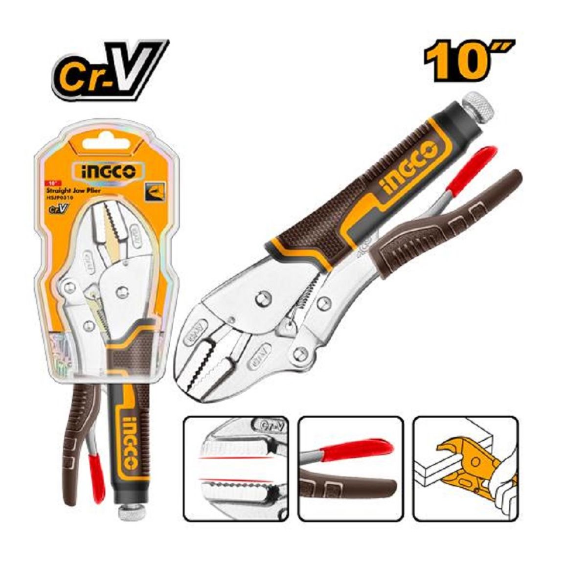 ALICATE LLAVE CAIMAN 10 PULG HSJP0210 INGCO, marca INGCO - Foto 2