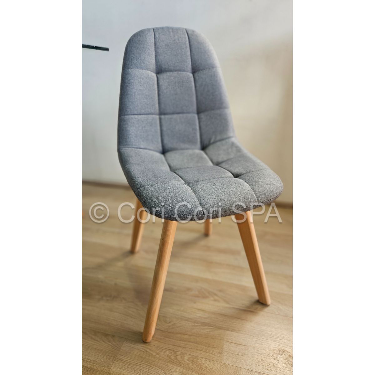 CORI CORI - Silla Capitonne Lino Gris