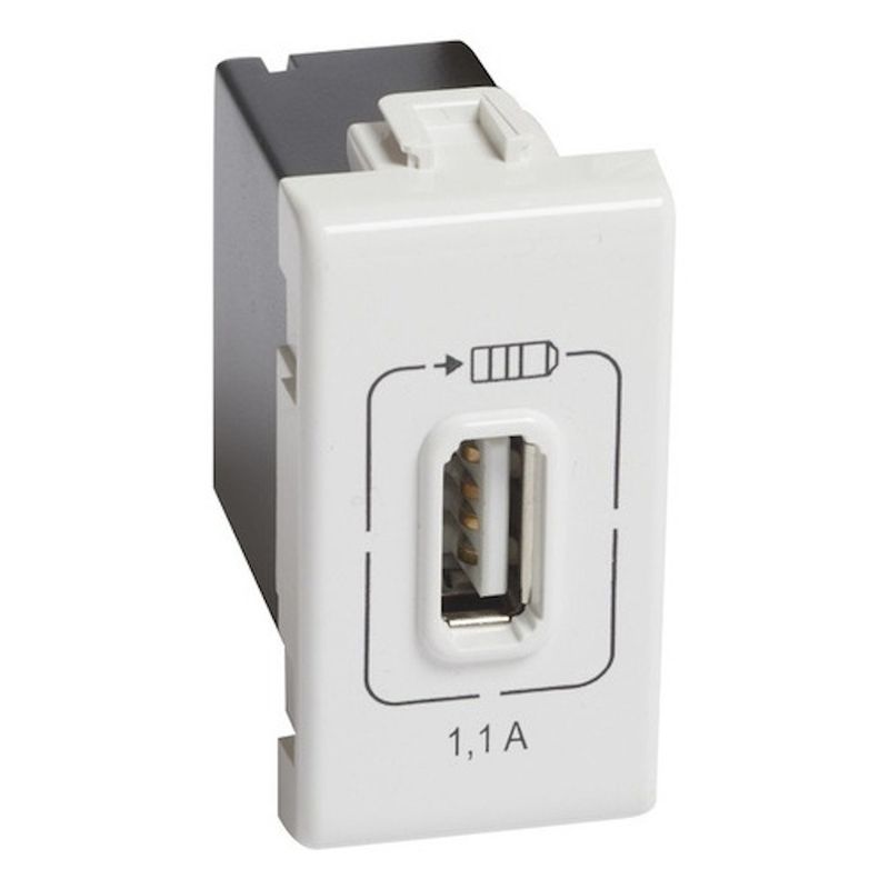 BTICINO - Modulo Cargador Usb Blanco Bticino Matix SAM5285C