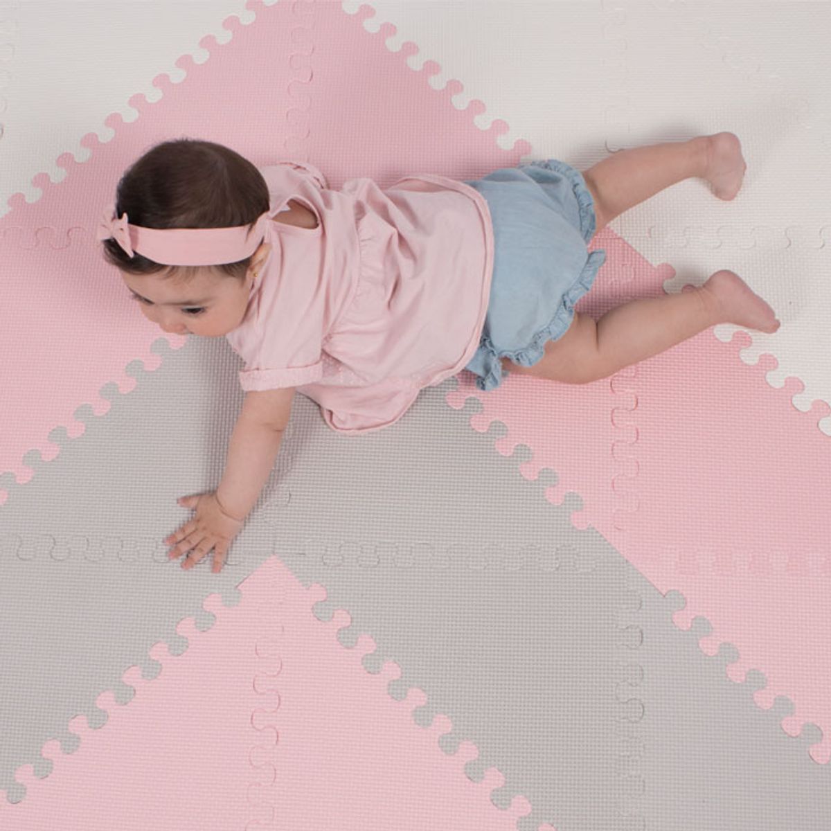 BRIC - Alfombra Bebe Goma Eva Rosada 140X140cm