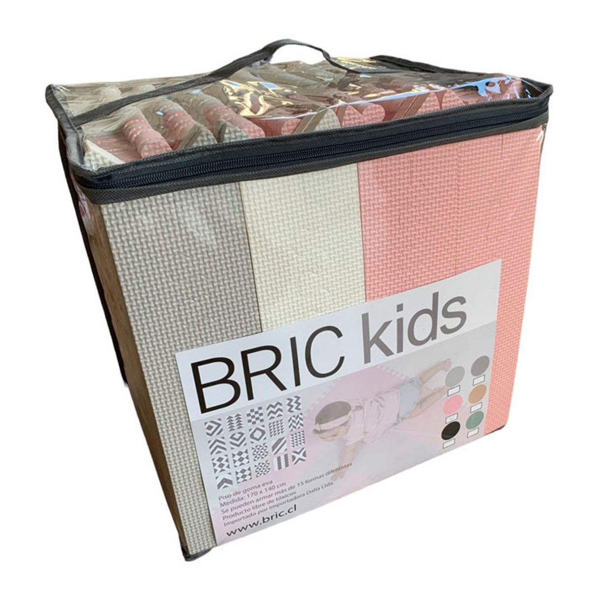BRIC - Alfombra Bebe Goma Eva Rosada 140X140cm