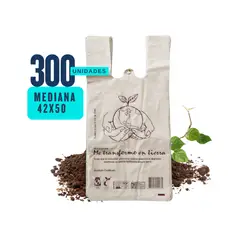GENERICO - Bolsa Camiseta Biodegradable & compost 42x50 300 unidades