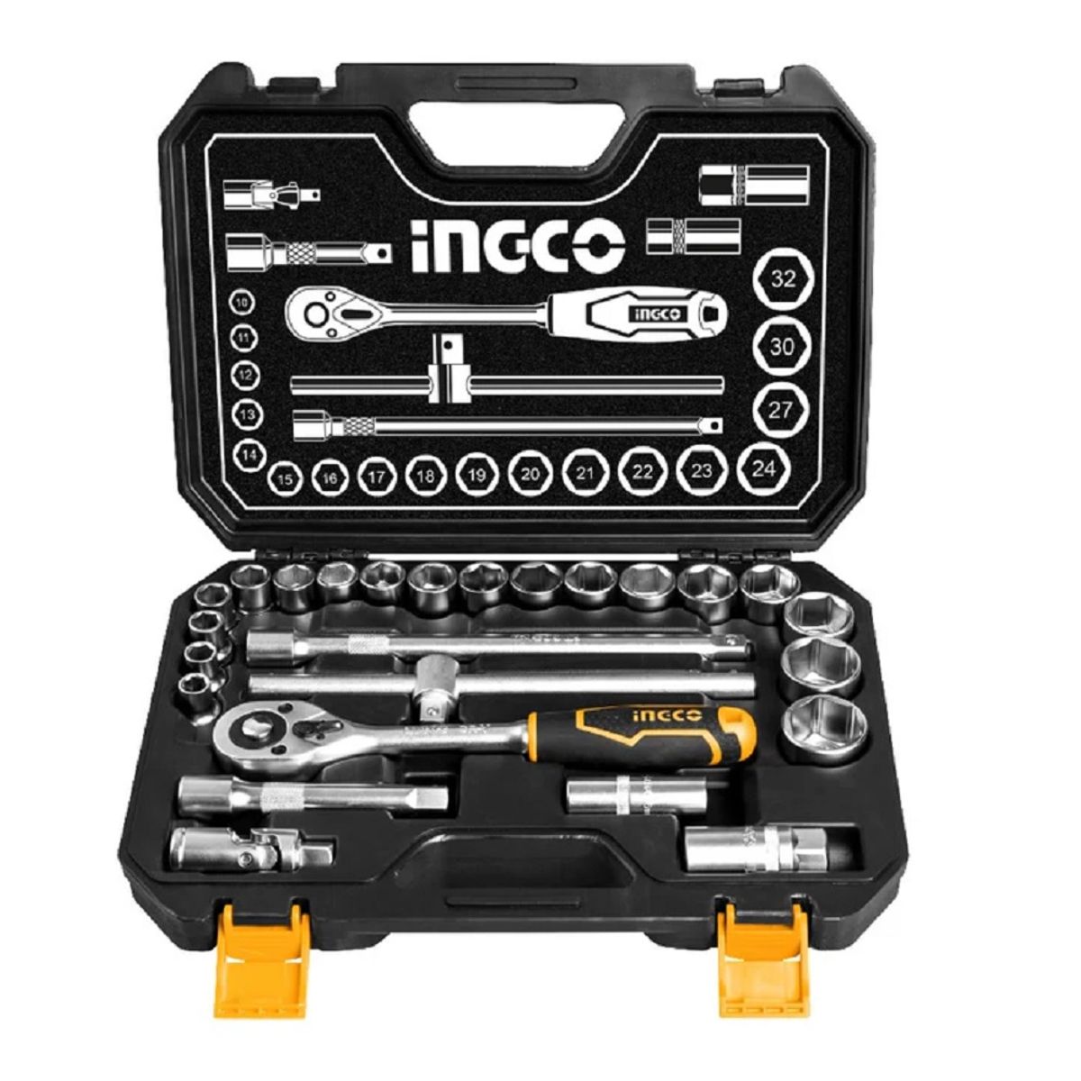 INGCO - JUEGO LLAVE DADOS media PULG 25 PZAS HKTS12251 INGCO