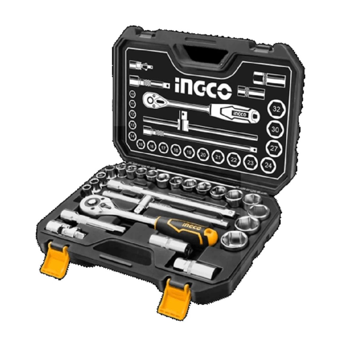 INGCO - JUEGO LLAVE DADOS media PULG 25 PZAS HKTS12251 INGCO