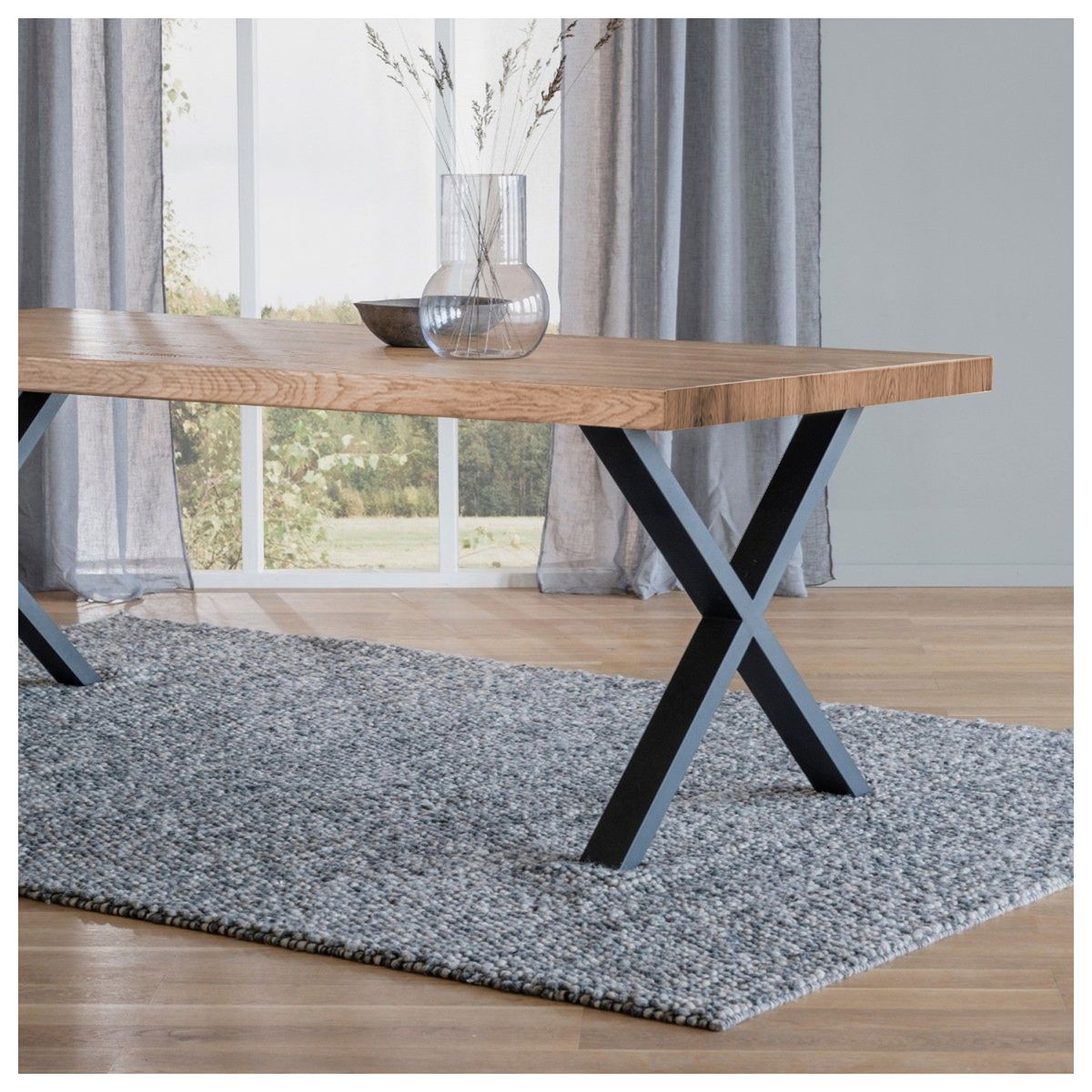 NOVAHUS - Mesa de Comedor 160x90x75cm Brooklyn Café