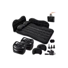 GENERICO - Colchón Para Auto Inflable + Compresor 12v Y 2 Almohadas
