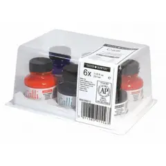 GENERICO - Tinta para Caligrafía Daler Rowney Calli Set 6 Colores 1oz