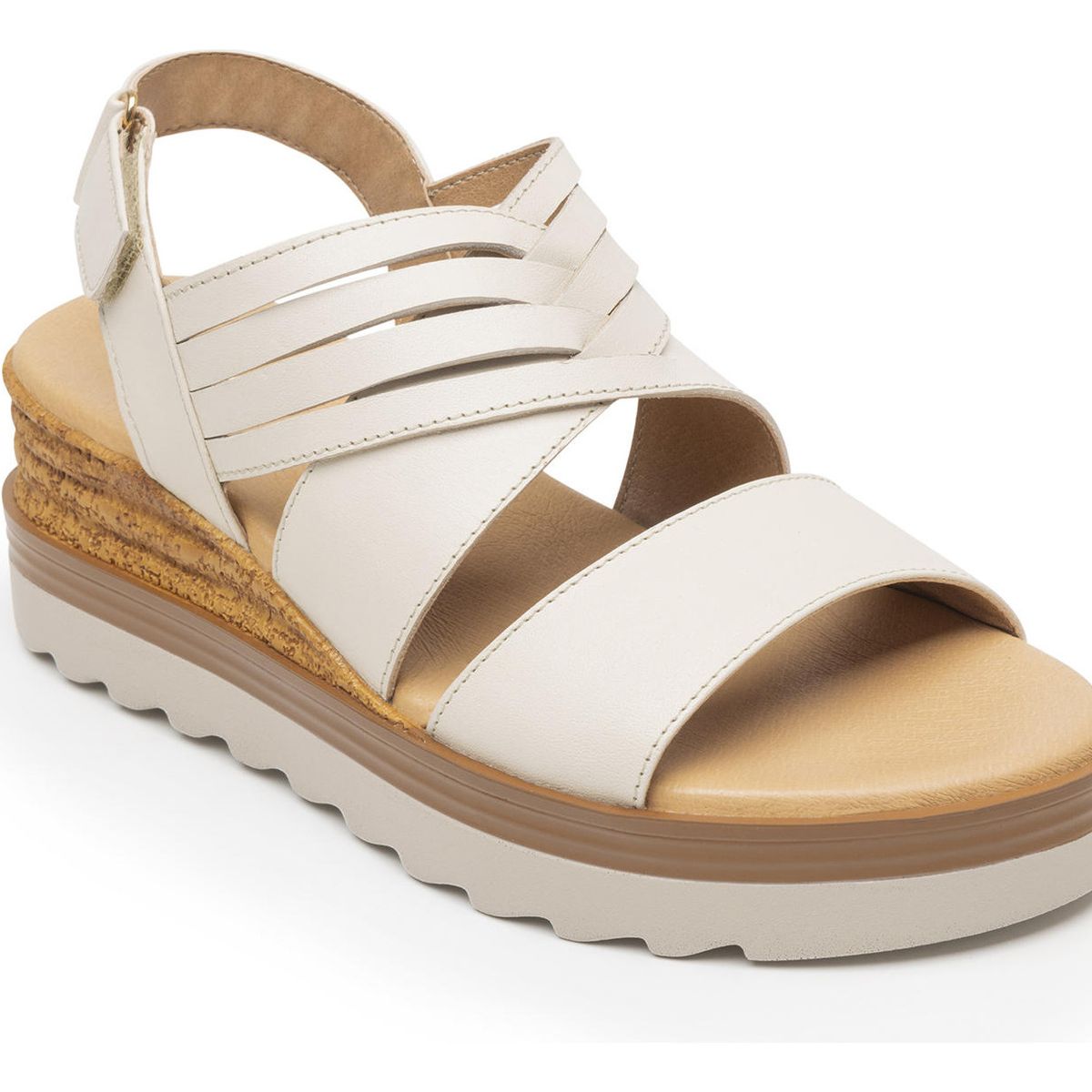 FLEXI - Sandalia Mujer Manaus 127702 Blanco Algodón