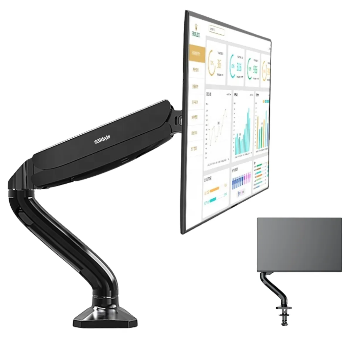 BITBYTE - Soporte Monitor Escritorio 13-32 Brazo Articulado Bitbyte