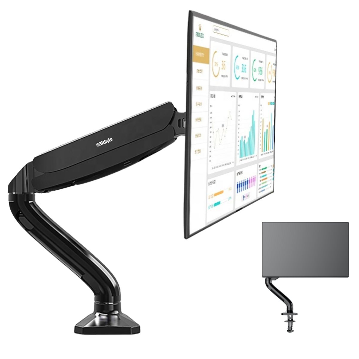 BITBYTE - Soporte Monitor Escritorio 13-32 Brazo Articulado Bitbyte
