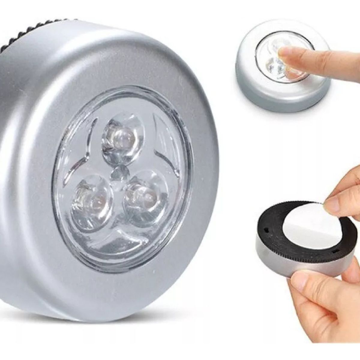 MACROTEL - Lámpara De Toque De 3 Led Pack De 3 Luces